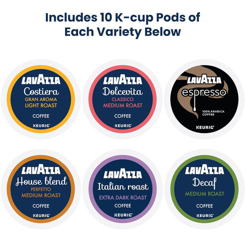 Pack, 60 Count Lavazza Coffee Variety Keurig Single-Serve K-Cup Pods