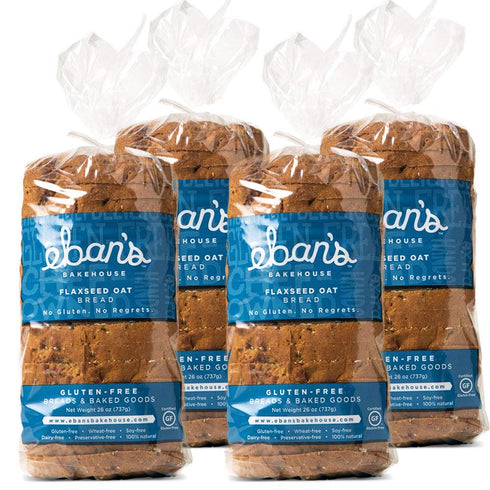 Ebans Bakehouse Fresh Baked Gluten-Free Flaxseed Oat Bread - 4 Loaves -