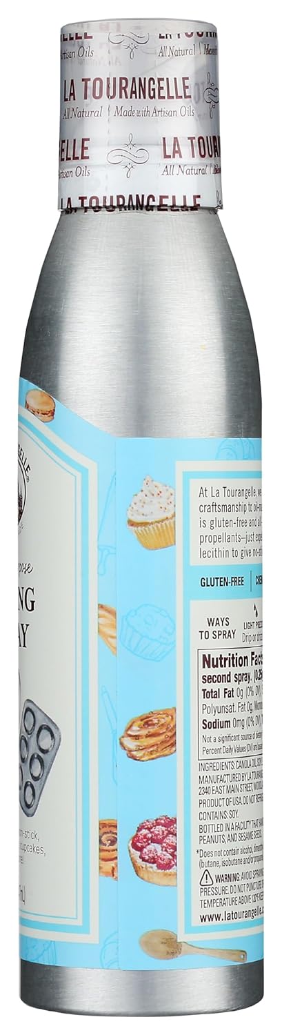 147 ML La Tourangelle All Purpose Baking Spray, Gluten Free, Non Stick