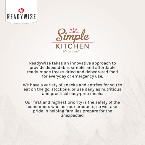 17 1 Pack READYWISE - Simple Kitchen, Tomato Basil Soup, Servings, MRE, Gluten Free, & Vegetarian, Food, Soup Mix