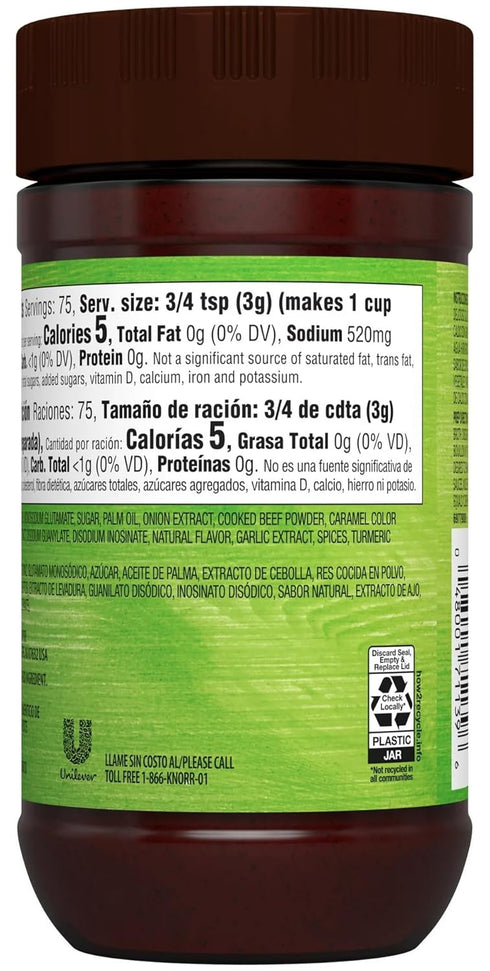 SUPOOBE 7.9 oz (Pack 2) Knorr Granulated Bouillon, Beef Flavor, of with By The Cup Swivel Spoon