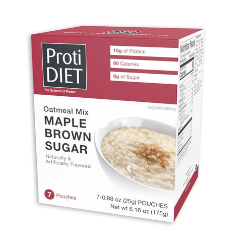 ProtiDIET High Protein Maple Brown Sugar Oatmeal - Sugar free Instant Oatmeal