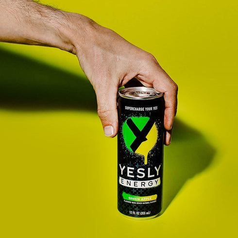 12 Oz (Pack 12) Yesly Energy - All Natural Clean Energy Drink - Zero Sugar Functional Energy Infused with Vitamins