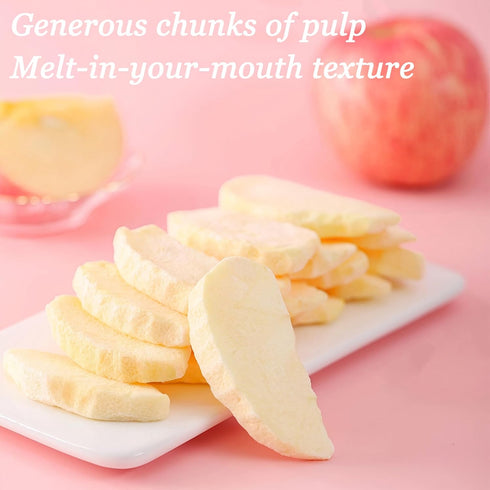 DGYLHBJ (7.05oz) 100% Freeze Dried Peeled Fuji Apple Slices - Natural Apple Crisps Snack for All Ages - No Added Sugar