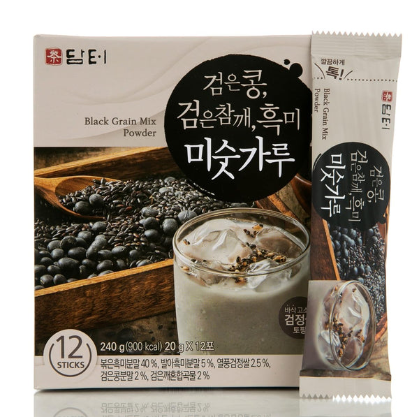 Damtuh Misugaru Powder Drink Mix Korean Black Grain Blend with Roasted Black