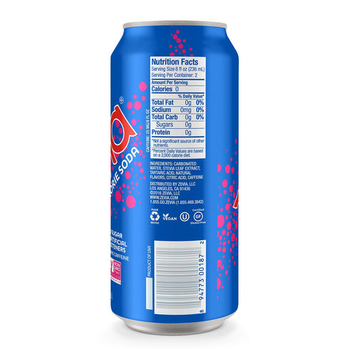 Zevia Pack, (12 Zero Calorie Soda Variety Cherry Cola, Energy Drinks ct)