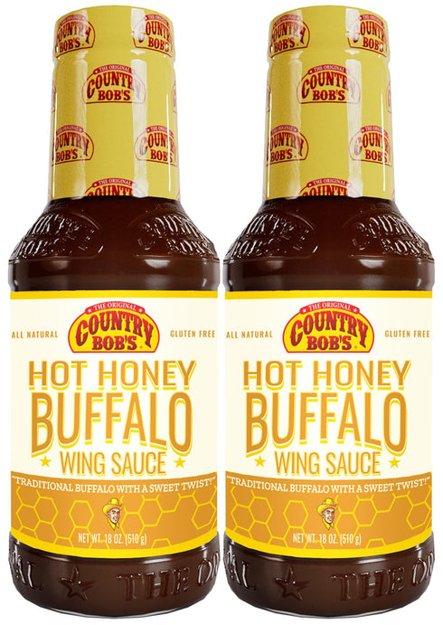 Country Bob's Hot Honey Buffalo Wing Sauce - Traditional Buffalo with Sweet