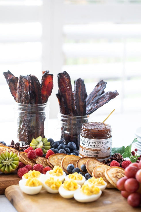 Terrapin Ridge Farms Apple Maple Bacon Jam - Sweet & Savory Jam with Apples, Maple, Bacon, Cinnamon, and Butter
