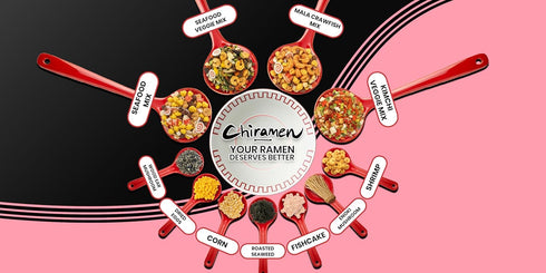 CHIRAMEN Dried Narutomaki Fish Cake Ramen Toppings Classic Japanese Fish Cake Slices with Pink Swirl Instant Noodle
