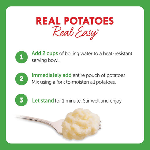 100% 4 4 (Pack 12) Idahoan Sour Cream & Chives Mashed Potatoes, Naturally Gluten-Free, Real Idaho Potatoes, servings