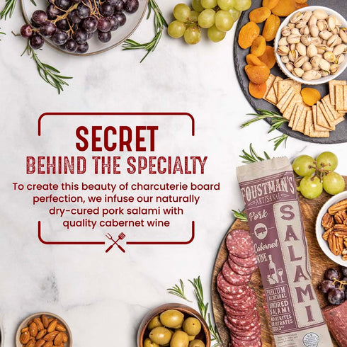 Artisanal Nitrate-Free Salami with Cabernet Wine - Naturally Cured