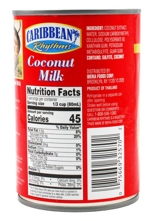 CARIBBEAN RHYTHMS 13.5 oz Coconut Milk, fl