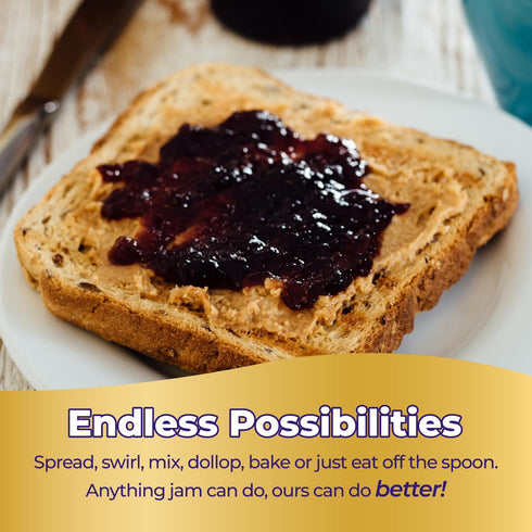 12 (Pack 1) ChocZero Keto Grape Jam, No Added Sugar Fruit Spread Preserves, Concord Jelly, Great Source of Fiber