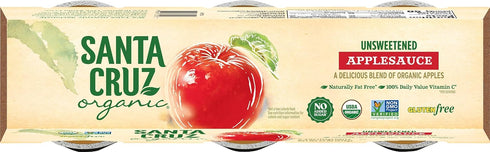 6 4oz (Pack 1) Santa Cruz Organic Apple Sauce Cups, x