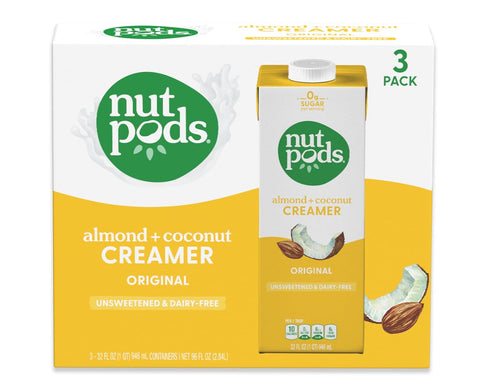32oz 3-Pack nutpods unsweetened Original Dairy-Free Coffee Creamer