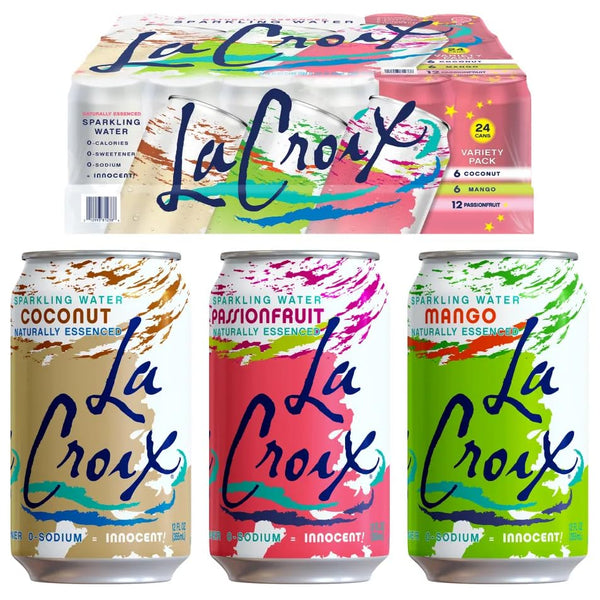 LaCroix Sparkling Water Tropical Variety Pack | 24-Pack of 12oz Cans |