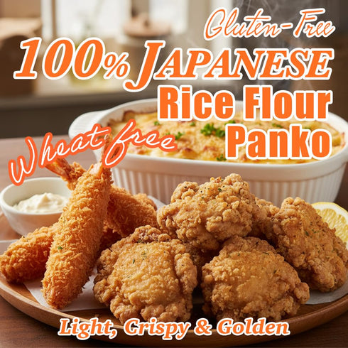 Store (100%), 15.9 oz (450g) Gluten-Free & Wheat-Free Rice Flour Panko Made from Japanese Rice, Single Ingredient Light