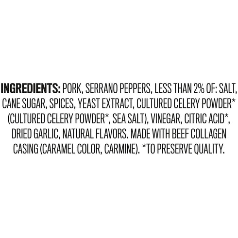 7g 16 oz. Duke's Pork Hot & Spicy Smoked Shorty Sausages, Protein Per Serving