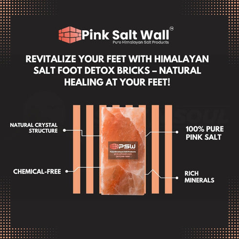 Himalayan Salt Foot Bricks Pair of Natural Pink Salt Blocks for Feet, Rest & Spa Stones Natural Salt Block, Salt Brick