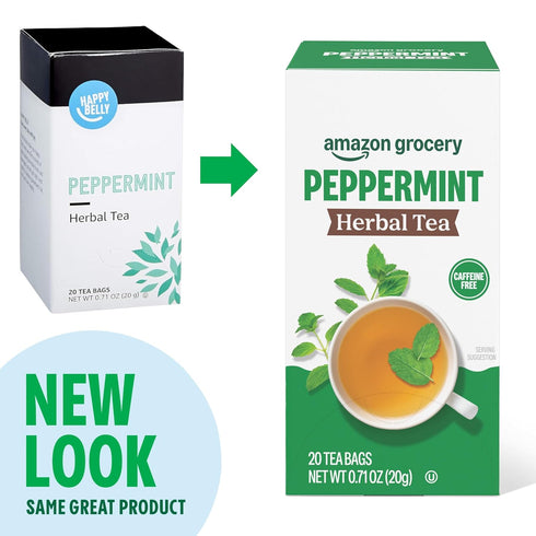 20 Amazon Grocery, Peppermint Herbal Tea Bags, Ct