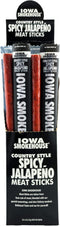 IOWA SMOKEHOUSE Country Style Meat Sticks, Spicy Jalapeno - 24 Individually Wrapped