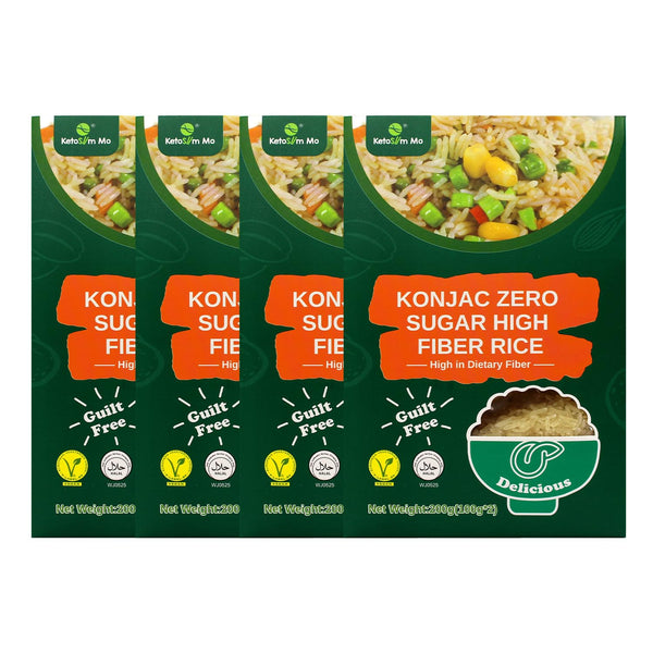 Ketoslim Mo High Fiber Konnyaku Rice 4 Pack Low Fat Digestive Shirataki