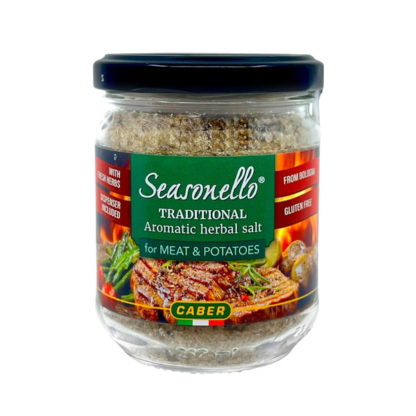 Cerini Coffee & Gifts Seasonello - Traditional Herbal Salt For Meat & Potatoes - 200g (7.05oz)