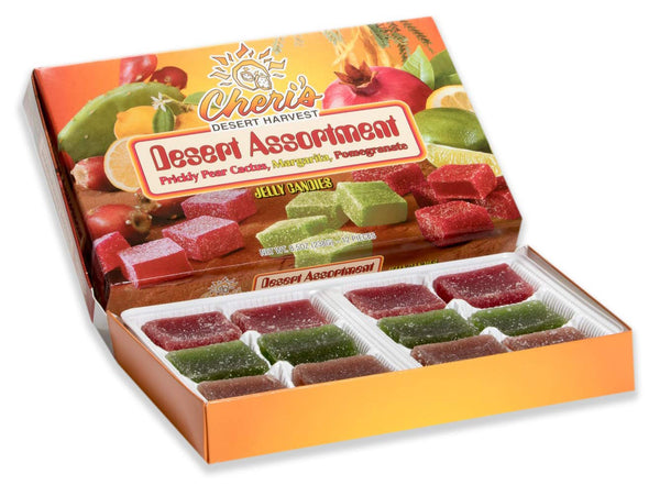 Cheri's Desert Harvest Desert Assortment Jelly Candies - Prickly Pear Cactus - Margarita, Pomegranate- Margarita