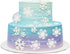 50pcs Snowflake Cake Decorations, Edible Cake Toppers, Snowflake Cupcake Toppers for Winter Cake Decoration