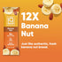 12 Count IQBAR Clean Plant Protein Bars - Banana Nut - - Keto, Vegan, High Fiber, Gluten and Dairy Free, Low Sugar