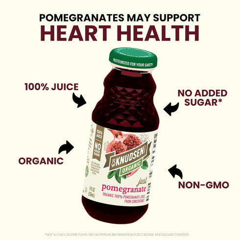 8 oz (12 Pack) R.W. Knudsen Organic Pomegranate Juice, fl
