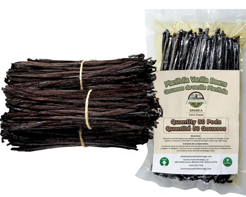 50 Vanilla Beans Bulk For Making Vanilla Extract Grade A - NON-GMO