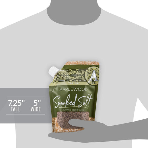 8 SaltWorks Yakima Applewood Smoked Sea Salt, Artisan Pour Spout Pouch, Ounce