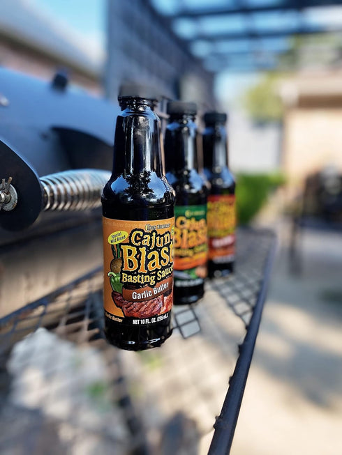 '-10 oz Cajun Blast Seasoned Basting Spray - Garlic Butter BBQ Spray Bottle, All Natural Cajun Seasoning from Louisiana