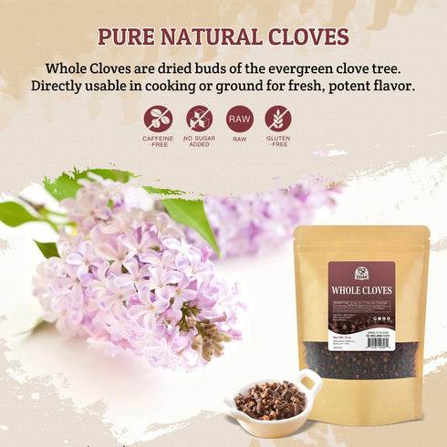 52USA 2 oz (Pack 1), Cloves Whole of Great for Food, Tea, Baking and Meats, All Natural | Non GMO | Kosher | Vegan |