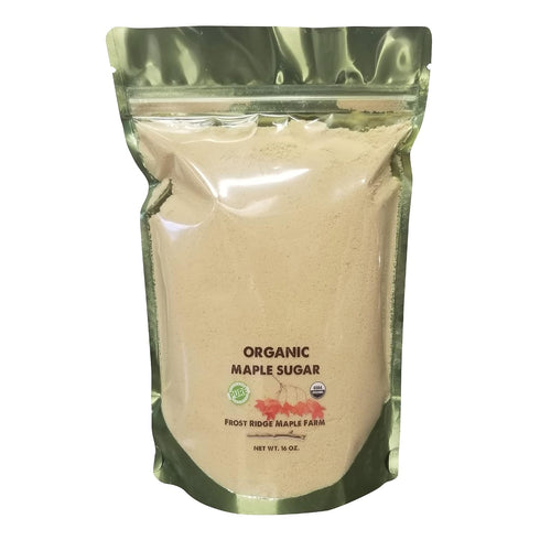 Frost Ridge Maple Farm Powdered Granulated Organic Maple Sugar, Grade A, 16