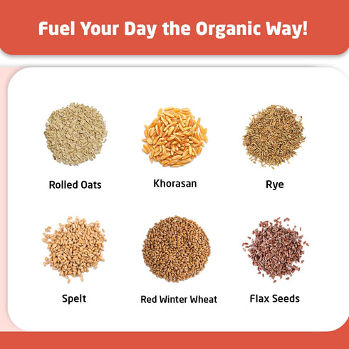 1 Pack (14 oz. Farm to Table Foods Organic Ancient Super Grain Whole Grain & Oatmeal - High Protein, Plant Based