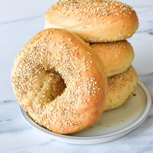 RawJoy Pack 12 Fresh New York Classic Sesame Bagel by | Delicious Fresh Sesame Bagel