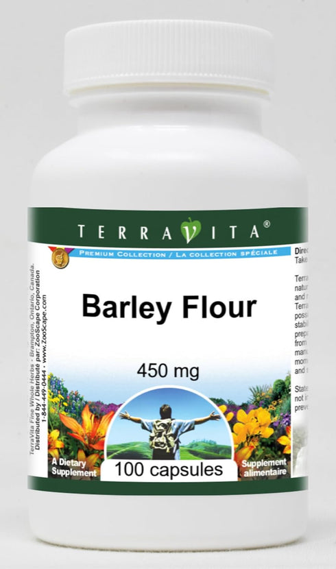 Terravita Barley Flour - 450 mg (100 Capsules, ZIN: 519127)