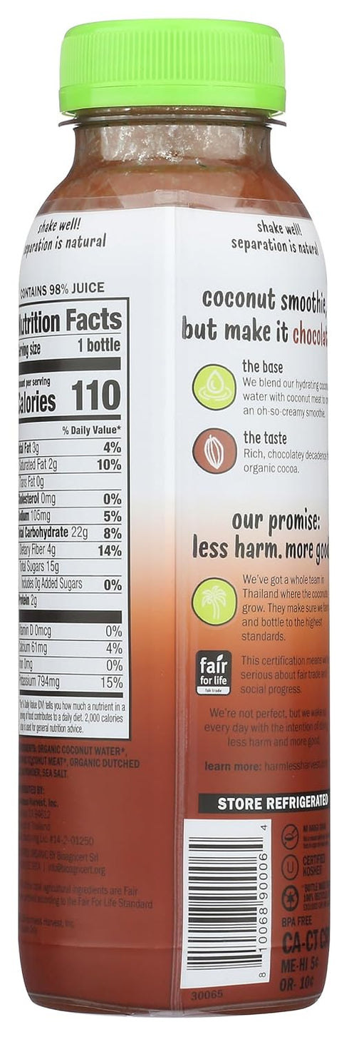 Harmless 10 Oz Harvest, Organic Chocolate Coconut Smoothie, Fl Bottle