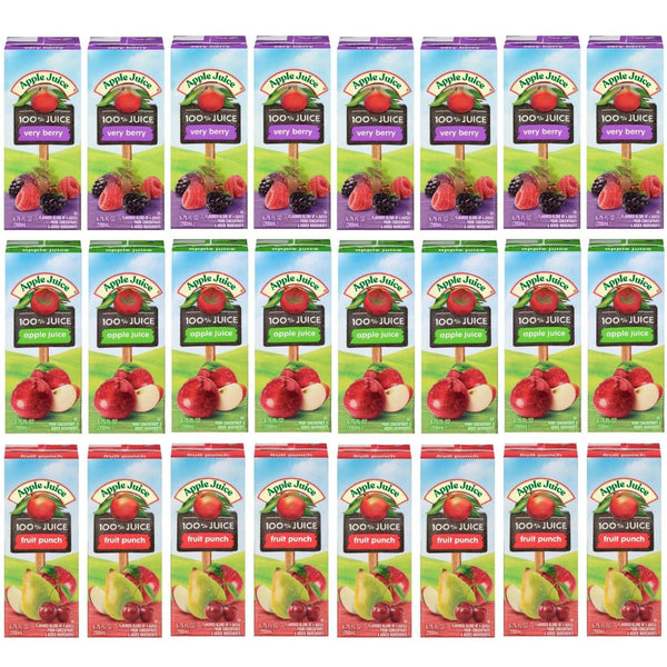 Generic Kids Juice Box Variety Pack, 100% Juice, Apple, Berry, Fruit Punch No