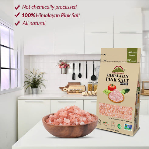 20 lbs Himalayan Chef Pink Himalayan Salt, Coarse Grain - Bag