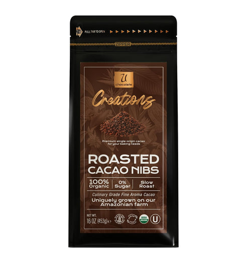 U Chocolate Creations | Organic Cacao Nibs (16 oz) | Fresh from