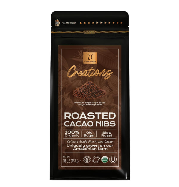 U Chocolate Creations | Organic Cacao Nibs (16 oz) | Fresh from