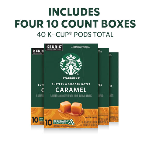 Coffee100% Arabica1 (40 Starbucks K-Cup Coffee PodsCaramel Flavored box pods)
