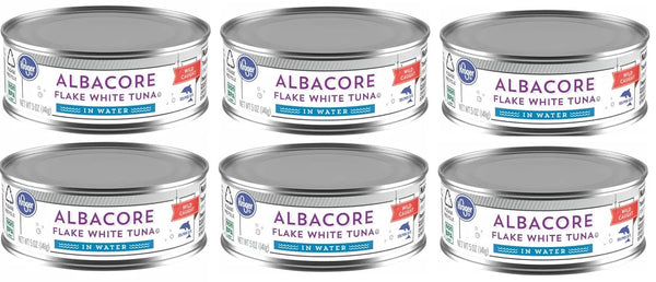 Generic Flake White Albacore Tuna in Water (6 Cans, 5 oz. each)