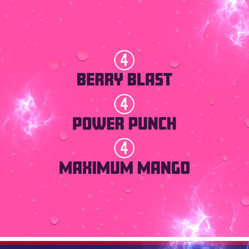 12Pk. 12 oz Sparkling Ice Energy Variety Energy Drinks with Vitamins + Antioxidants, Zero Sugar, Berry Blast, Maximum