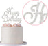 Happy Birthday Cake Topper - Premium Silver Metal, Sparkly Rhinestone Decoration for Party Centerpiece, Now Protected