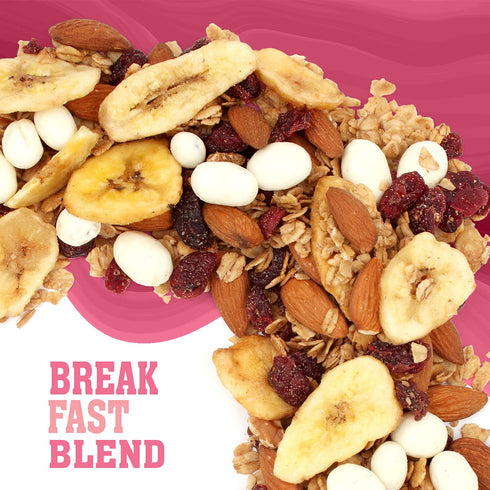 Sunkist 13 oz Breakfast Blend Trail Mix - Fruit and Nut Combo, Low Sodium, Gluten Free Snack with Granola, Almonds