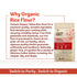 (4 lbs) Organic Tattva White Rice Flour - Indian Organic Rice Flour - Natural Plant Based - Vegan - Kosher - No
